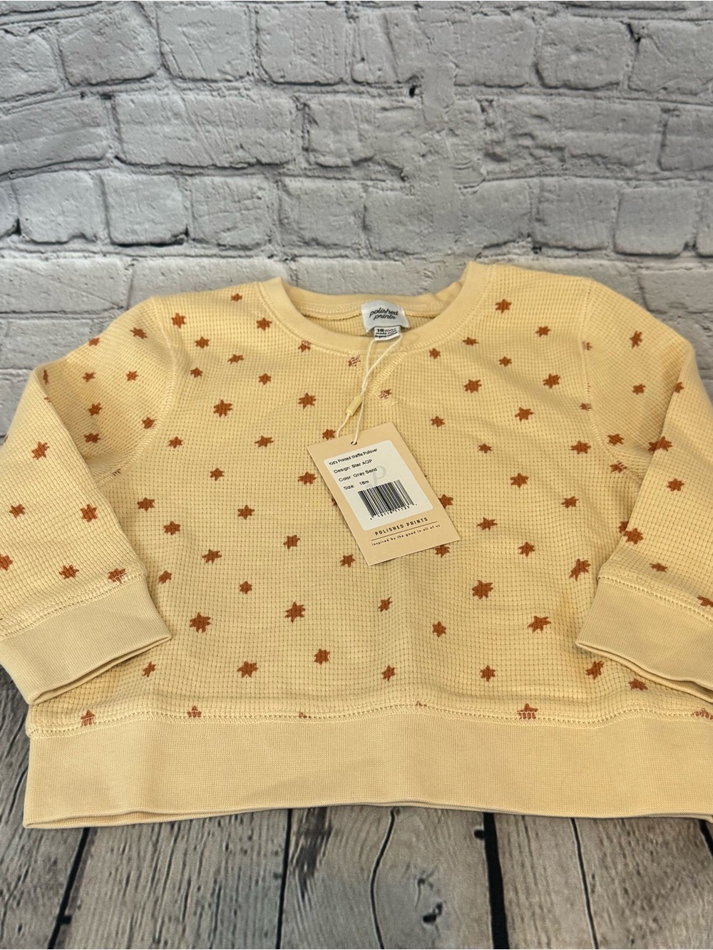 Polished Prints Waffle Knit Star Pattern Shirt